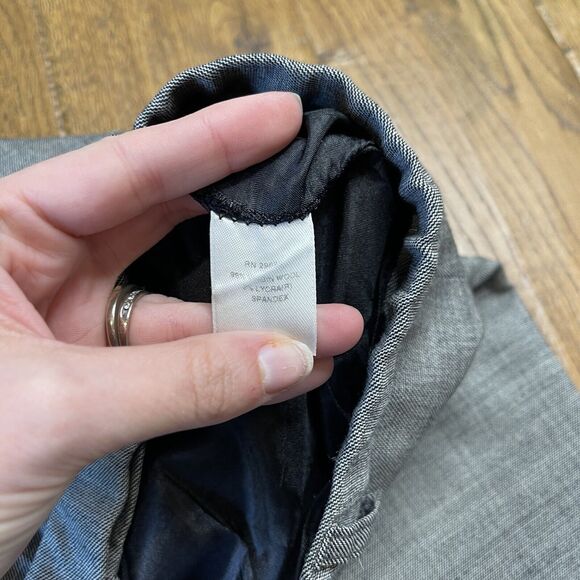 Vtg PENDLETON Wool Trouser Pants Womens 12 Classic Herringbone Grey Inseam 30" - Picture 7 of 7